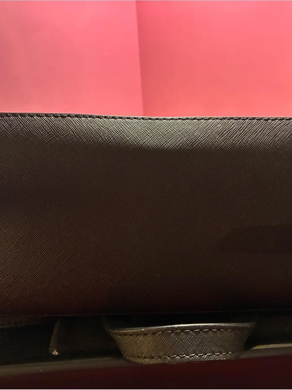 Michael Kors Black Saffiano Leather Dome Backpack with Gold Hardware